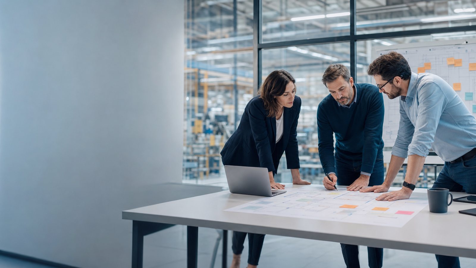 A team shaping an application initiative around the operation